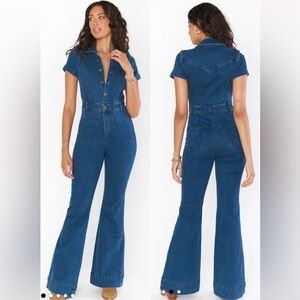 Show Me Your MuMu Everhart Denim/Jean Jumpsuit